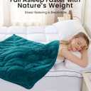 Weighted Lap Blanket 5 lbs 41"x53", Luxury Soft Small Weighted Lap Pad for Adults,Portable Travel Leaf Weighted Throw Blanket for Relaxation, All-Season Use and Machine Washable Light Green