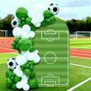 VitalCozy 7.2ft Soccer Field Birthday Party Arch Backdrop Cover Soccer Photography Backdrops Spandex Fitted Arch Stand Covers for Rugby Balloons Birthday Parties
