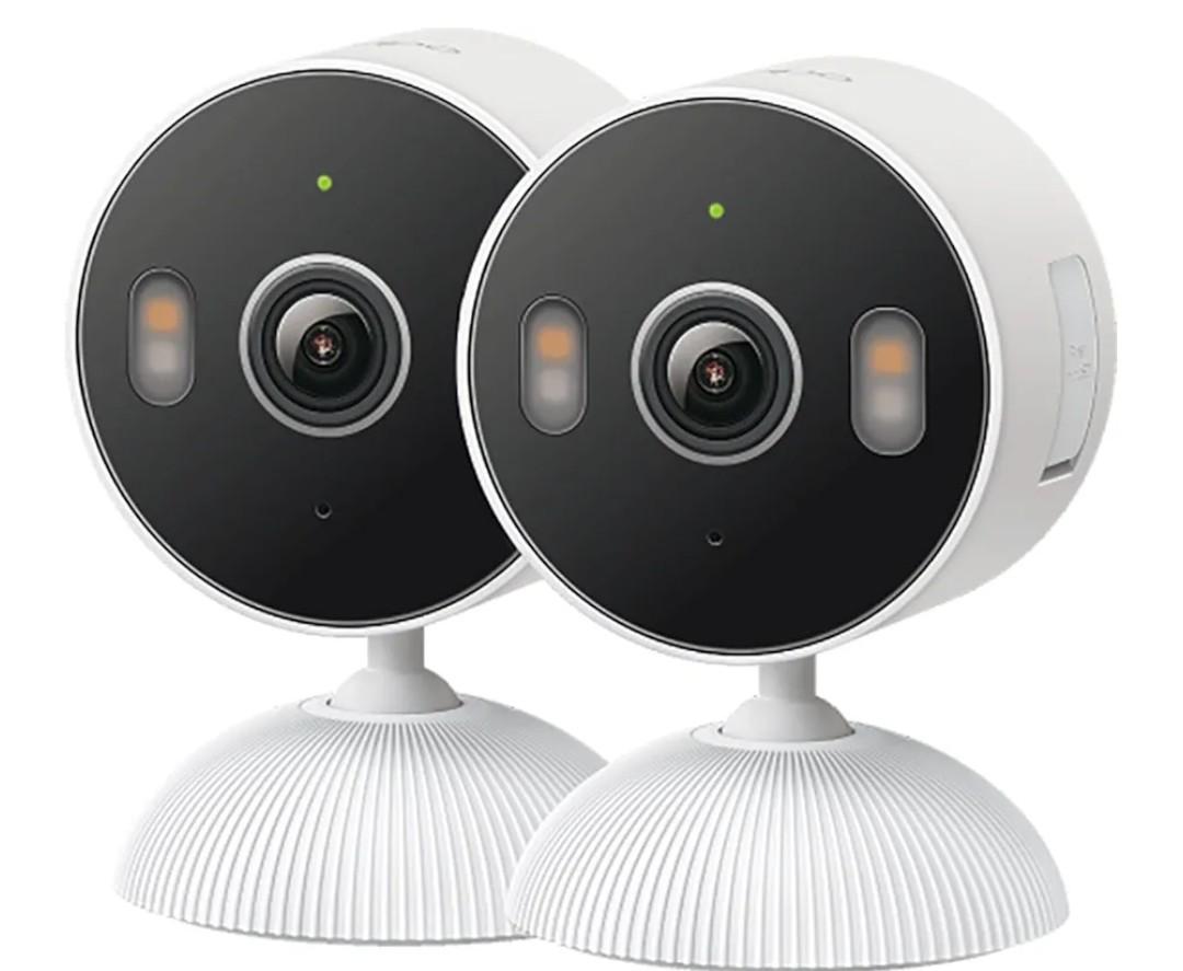 Tapo 2K Indoor/Outdoor Wired Security Camera - Works as a Baby Monitor & Pet Camera, Person/Motion/Baby Cry Detection, 2-Way Audio, Siren, Subscription-Free SD Storage or Optional Cloud, C113 (2-Pack)