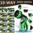 Garden Hose 100 ft Water Hose Flexible Heavy Duty Outdoor Lightweight No Kink Long Non-Expandable High Pressure Flat Hoses Pipe 100 Strong 3/4 Brass Fitting for Outside Yard Lawn Car Wash
