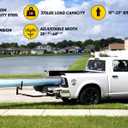 MaxxHaul 70231 Hitch Mount Pick Up Truck Bed Extender For Ladder, Rack, Canoe, Kayak, Long Pipes and Lumber) , Black , 37 x 19 x 3 inches