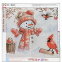 Christmas Snowman Wall Decor Diamond Painting Kit 14x14 Inches