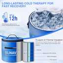 Cold Therapy Machine, Portable Ice Therapy Machine for Knee After Surgery with Programmable Timer & Flow Rate, Quiet Pump, Knee Pad, Cold Therapy Unit for Long-Term Relief and Recovery (Deep Blue)