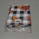 Kitchen Cafe Valance Curtain for Small Windows,Thanksgiving Farm Harvest Rod Pocket Blackout Curtains,Fall Maple Leaves on Buffalo Plaid Darkening Window Treatment for Living Room Bedroom Bathroom (54"W x 18"L (Pack of 1), Multi Color)