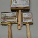 ROLLINGDOG Deck Stain Brush Set - Limewash Brush Wood Handle Large Deck Brush Applicator for Wall, Wood, Fence, Floor Painting(70mm 120mm 150mm)