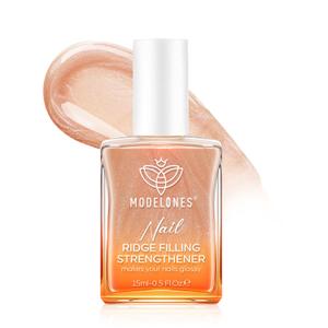 modelones Nail Strengthener, 8-in-One Nail Ridge Filler Base Coat Jelly Nude