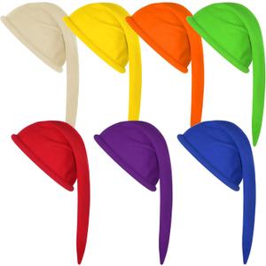 Halloween Dwarf Hats Gnome Hats for Christmas Party Cosplay Events Costume Dress Up Accessories (One Size, 7 Color)
