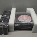 Victrola Montauk Vinyl Record Player, 3-Speed Belt Driven Turntable with Stereo Bluetooth Speaker Pair, RCA Output & 3.5mm Headphone Jack, Removable Dust Cover, Black Wood Finish