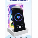 Wavy LED Light & Mirror Phone Holder