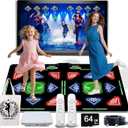 Electronic Dance Mat,64GB Memory Card,1000 Games,885 Songs,81 MVs,Flannel