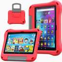 DiHines 8 inch Kids Case Not Fit for Lenovo Samsung 8 inch Tablets Kids-Friendly Lightweight Shockproof Cover Case with Handle Stand,Red