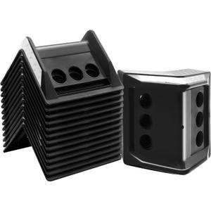 24Pack Flatbed Strap Protector Corner Edge Protector Plastic Black for Cargo Loads Box Truck Equipment Webbing to Protect Cargo