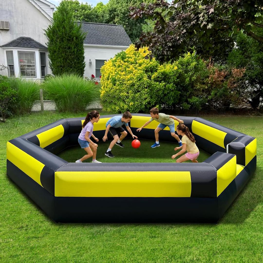 15FT Inflatable Gaga Ball Pit with Built-in Blower for Teens & Adult