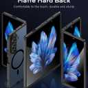 Halokin Magnetic for Samsung Galaxy Z Fold 7 Case with Screen Protector, [Compatible with MagSafe] Slim Translucent Matte Shockproof Case for Samsung Z Fold 7, Fold7 Hard PC Thin Phone Cover, Black