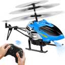 Dolanus RC Helicopters - Remote Control Helicopter Toys: One Key Take-Off/Landing, Automatic Altitude Hold, LED Light & 3.5 Channel Gyro Stabilizer, Flying Toys - Gift for Boys/Girls Kids Adults, Blue