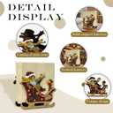 Cast Iron Napkin Holder for Table, Decorative Cocktail Napkin Holder with Bear Sleigh Design, Heavy Duty Napkin Dispenser for Paper Napkins, Kitchen Island Decor
