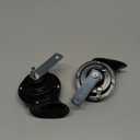 Super Loud Car Snail Horns, 12V 300DB Durable Car Horn Kit, High Low Tone Universal Waterproof Car Air Electric Snail Horn, Vehicle Air Horn Replacement for Motorcycle Truck (Black, 2 PCS)