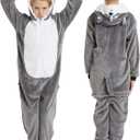 Animal Dog Onesie Kids Unisex Onepiece Pajamas Halloween Cosplay Party Costume