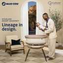 Maxi-Cosi Starling Smart Bassinet, CryAssist AI Cry Translation, 5 Rocking Motions, Cozy Mattress Pad, Machine-Washable Cover, Built in Bluetooth Speaker, Natural Heritage-COSI