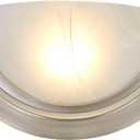 14 inch LED Wall Sconce, Half Moon Indoor Wall Light with Glass Shade, 3000K Warm White, Support Dimming, Modern Bathroom Vanity Light Fixtures for Bedroom, Living Room, Hallway, Stairwell