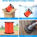 RO6G String Trimmer Line- 5Lb .095 Weed Wacker String-1427FT Echo Weed Eater String for Echo String Trimmer Line,Cordless Weed Wacker String,Most String Trimmer Weed Trimmer (Red Trimmer Line)