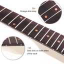 Electric Guitar Neck Maple Head Rosewood Fretboard 24 Fret for IBZ Parts Replacement Black