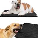 BALAPET Durable Chew Proof Dog Bed with Metal Rivet Corner for Medium Dogs, Stable Kennel Pad Mat for Teething Puppy, Durable Indoor Outdoor Crate Pad for Medium Dog Crates, 35"x22" (Black)