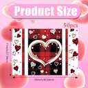 Red Black Love Paper Placemats Disposable 50Pcs Placemats Seasonal Holiday Paper Table Mats for Home Kitchen Dining Table Party Decoration