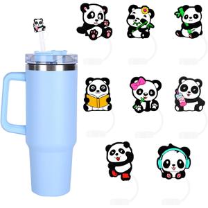 8 Packs Straw Cover Cap for Stanley Cup, Silicone Straw Topper Compatible with 30&40 Oz Tumbler with Handle, 10mm Reusable Straws Tips Lids, White