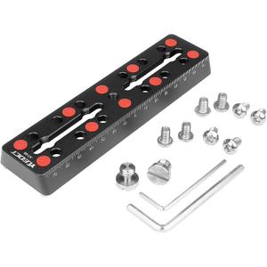 160mm/6.3" Telescope Rail Bar Vixen Style Dovetail Mounting Plate, with M6 1/4" 3/8" Camera Screw for Telescope Saddle Mount Base OTA Equatorial Head Tripod Adapter Sky Astrophotography