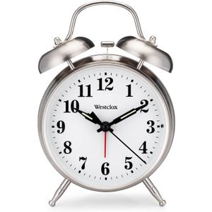 Westclox -Big Ben Twin Bell Alarm Clock | Loud Alarm Clock for Heavy Sleepers | Battery Operated Metal Clock with Backlight for Bedside Table, Bedroom, Kids Room, Desk (Silver, 4")
Westclox -Big Ben Twin Bell Alarm Clock | Loud Alarm Clock for Heavy Sleepers | Battery Operated Metal Clock with Backlight for Bedside Table, Bedroom, Kids Room, Desk (Silver, 4")