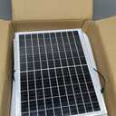 7 Inch 44W Solar Powered Two Fan Exhaust Vent Large Airflow for Outside Greenhouse Chicken Coop Shed Trailer, IPX7 Waterproof Brushless DC Motor 16.5 Ft On/Off Switch Cable