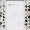 Handicrafts Home 4x6 Picture Frame, Wall & Tabletop Dcor, Handmade Pearlescent Abyss Pattern, Vintage & Elegant Mother of Pearl Picture Frames for Living Room, Office & Home Decor  White & Black