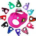 EcoBark Step in Dog Harness - Eco-Bright Teacup Dog Harnesses for XXS, XS, and Small Dogs - Reflective and Adjustable Mini Body Halter Vest -Tiny Soft Mesh Toy Breed Harness (X-Small, Pink)