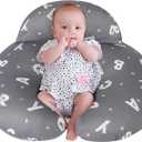AMASKY Plus Size Breastfeeding Pillow for Ergonomic Comfort & Support, Easier Nursing, Fit, Removable Cover, Machine Washable, Letter Pattern(Grey), Pallet of Product