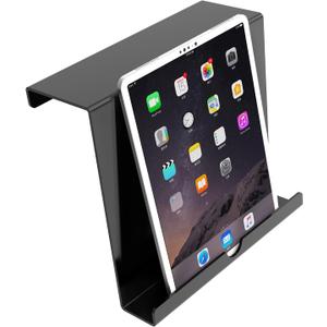 Treadmill Tablet Holder, Exercise Bike Reading Stand, Acrylic Book Holder, Black Acrylic Stand for Tablet, Magazines and Books8.5 x 9.5 x 2.8 Inches