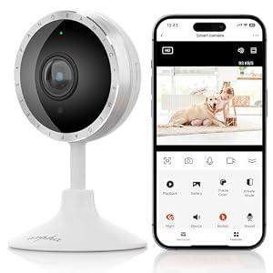 ARPHA 2K Indoor Security Camera, WiFi Pet Camera for Home Security with AI Detection, Night Version Two-Way Audio, Support TF Card & Cloud Storage