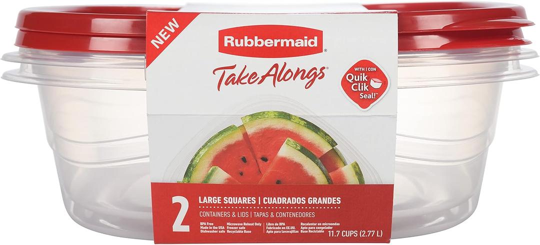 Rubbermaid Take Alongs 2 Large Squares 11.7 Cup