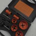 Hole Saw Kit for Metal and Wood Plastic Project, Bi-Metal Hole Saw Set with Case and Arbor, 3", 4" and 4-1/4", Hole Cutter with Flat and Smooth Cutting Drilling Edge, Fast Chip Removal (Orange)