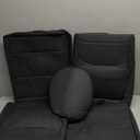 BABYBLU Leather Car Seat Covers,Universal 2 Pcs Front Seat Covers for Cars,Waterproof Automotive Seat Covers for Most Vehicles SUV Pick-up Truck (Black, Front Pair)