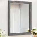 AAZZKANG Wooden Mirror Rectangle Rustic Mirrors for Wall Decorative for Bedroom Bathroom Living Room Entryway Hanging Home Decor 20"x16"
