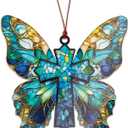 Butterfly Christian Gifts for Women, Religious Easter Gifts, Butterfly Religious Cross Christmas Ornament, Suncatcher Effect Style Cross Design, Elegant Ornament Gift for Nature Lovers, Women