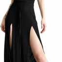 CAPE CLIQUE Rave Outfits for Women Festival Sexy Halloween Costume High Slit Sheer Gothic Dress with Hood Swimsuit Cover Ups, Medium