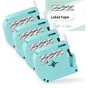 M950 Label Maker Tapes, M-K131 Label Tape Clear Compatible with Brother P Touch M Tape Clear 12mm 0.47'' M-K131s M131 Work with Brother PT-M95 PT-65 PT-45 PT-90 PT70BM Label Maker Refills, 4-Pack