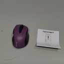 TECKNET Wireless Mouse, 2.4G Ergonomic Optical Mouse, Computer Mouse for Laptop, PC, Computer, Chromebook, Notebook, 6 Buttons, 24 Months Battery Life, 2600 DPI, 5 Adjustment Levels (Purple)