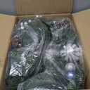 Adeeing Christmas Garland with Lights, 6 ft Pre-lit Silver White Christmas Garland with Ball Ornaments Pine Cones Berries Battery Operated Lights for Indoor Outdoor Fireplace Staircase Decoration