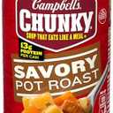 Campbell’s Chunky Soup, Savory Pot Roast Soup, 18.8 oz Can, 4pack, Best Before Date 04/02/2027