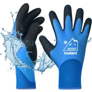 Waterproof Winter Work Gloves for Men and Women, Touchscreen, Freezer Gloves, Thermal Insulated, for Cold Weather (Small, Blue)