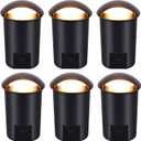 CLOUDY BAY [Pack of 6] 5W Well Lights Low Voltage Landscape Lighting,12V-24V Waterproof Outdoor Side-lit Light,2700-5000K 5CCT In Ground Lights for Fence Pathway Deck, IP67 Rating, Bronze