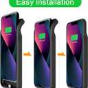Battery Case for iPhone 12 Mini /13 Mini, Upgraded 6500mAh Rechargeable Portable Charging Case Compatible with iPhone 12 Mini /13 Mini (5.4 inch) Extended Battery Pack Protective Charger Case (Black)